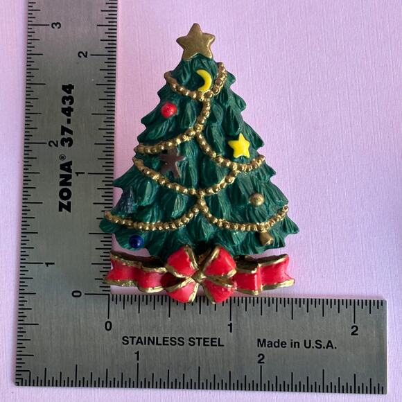 Vintage Christmas Tree and Wreath Resin Pins RUSS AGC - Picture 4 of 8